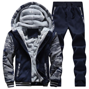 Winter Tracksuits Men Set  Hoodies+Pants
