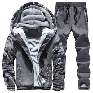 Winter Tracksuits Men Set  Hoodies+Pants
