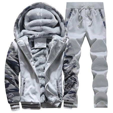 Winter Tracksuits Men Set  Hoodies+Pants