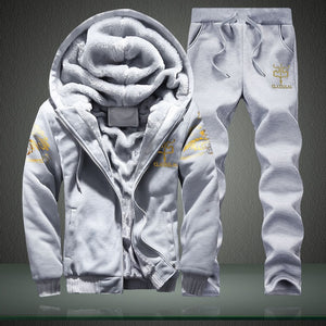 Winter Tracksuits Men Set  Hoodies+Pants
