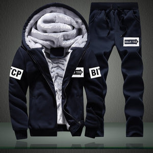 Winter Tracksuits Men Set  Hoodies+Pants