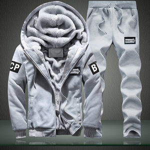 Winter Tracksuits Men Set  Hoodies+Pants