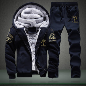 Winter Tracksuits Men Set  Hoodies+Pants