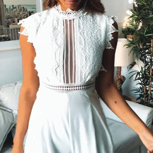 Women’s Sexy Sleeveless Ruffled Jumpsuit