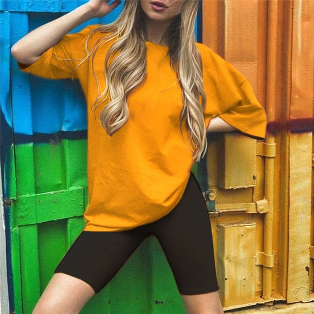 Casual Solid Outfits Women's Two Piece Suit With Belt Home Loose Sports Tracksuits Fashion Leisure Bicycle Suit Summer